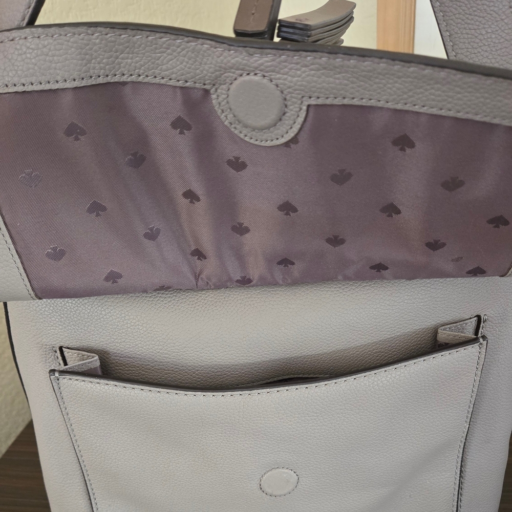 KATE SPADE Perkins Street Celena CITYSCAPE Gray With Changeable Straps NWOT. - Picture 5 of 10